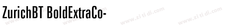 ZurichBT BoldExtraCo字体转换
